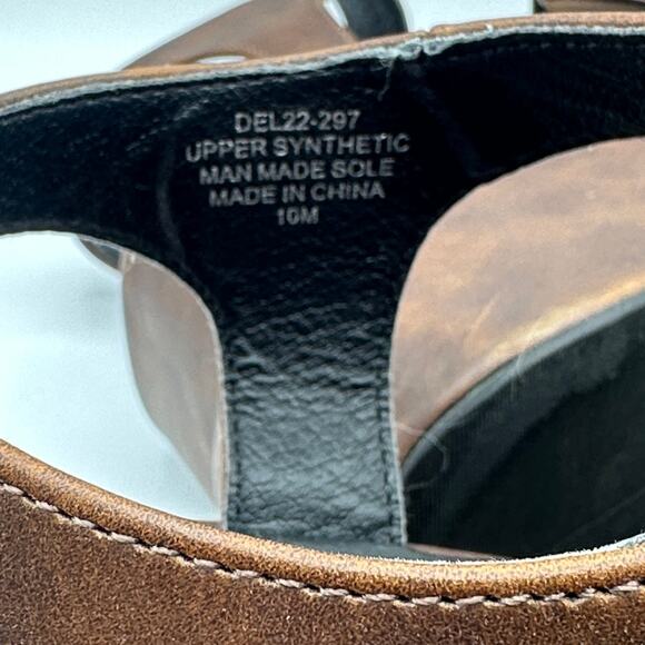 DELIAS x DOLLS KILL Catching Flights Platform Mules Brown Y2K 90s Sz 10 - Picture 8 of 9